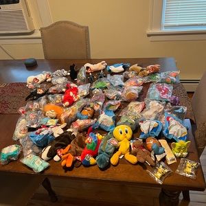 Beanie Baby Collection! Over 50 toys & many brand new McDonald’s toy’s sealed